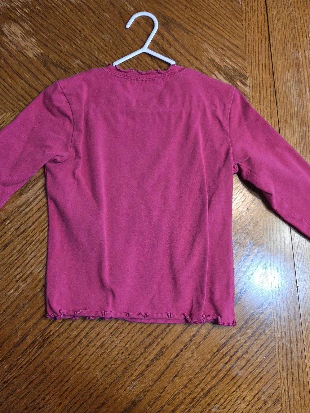 The Children's Place Bright Pink Long Sleeve Top with Rhinestone Detail